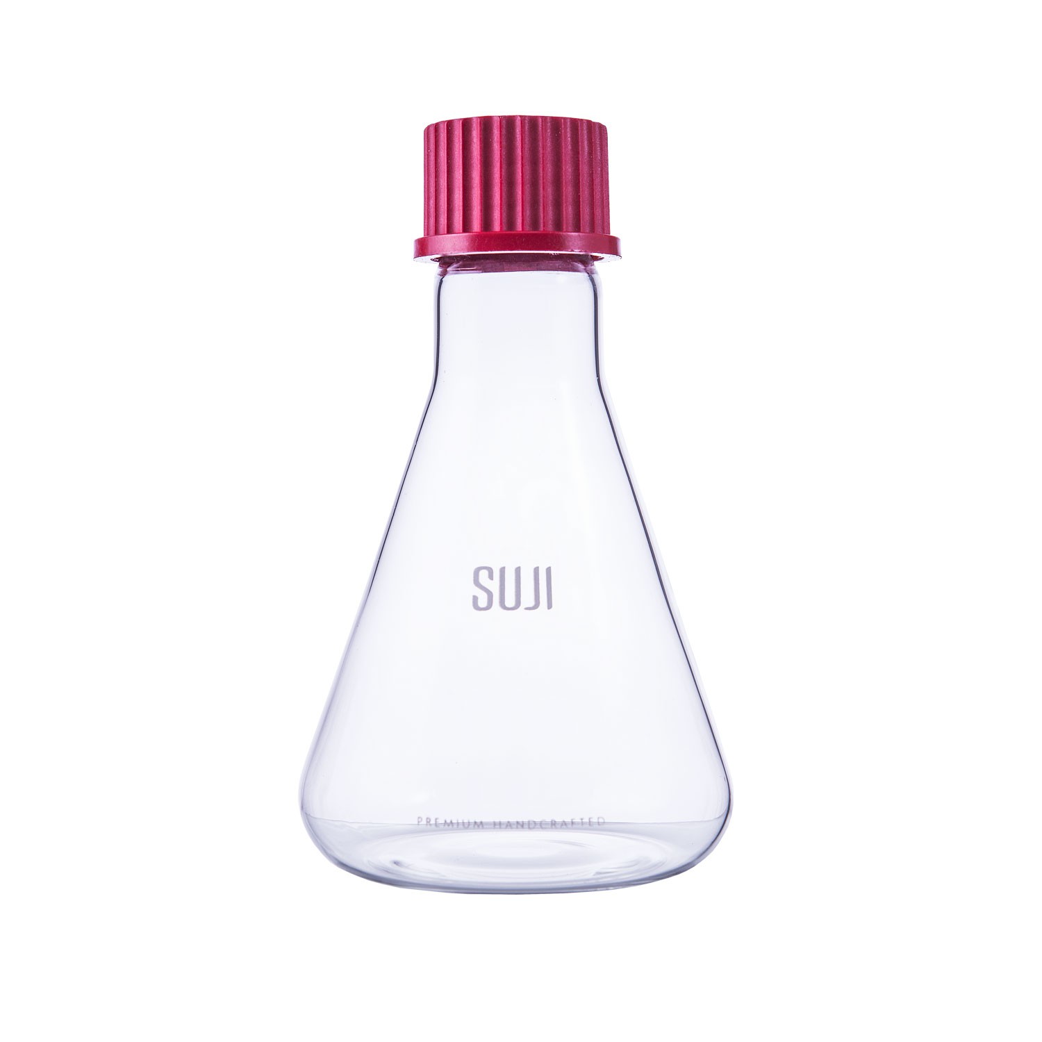 Bottle Conical 250 ml, Screw Cap. GL 32, Red