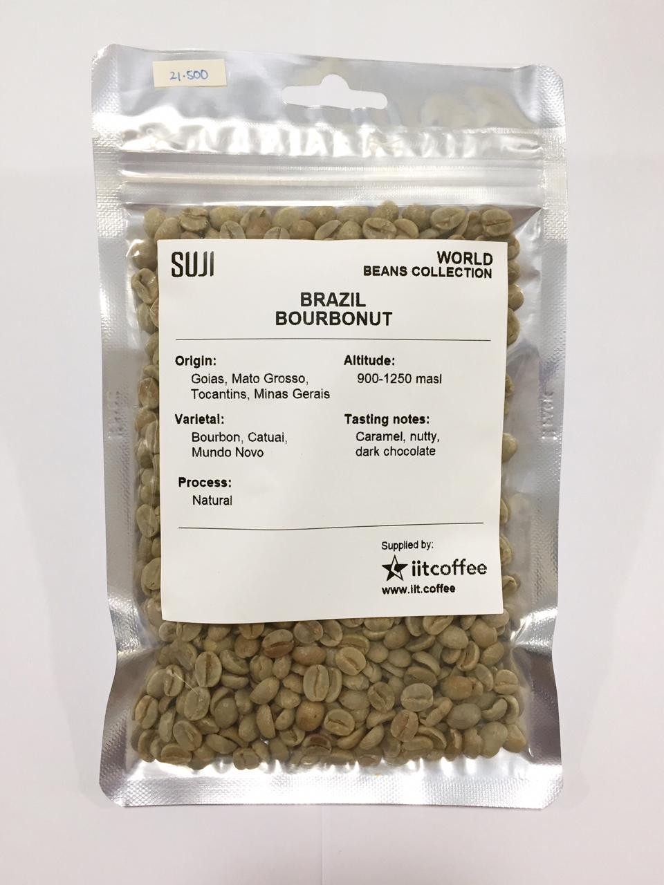 Green Bean Coffee Arabica, Brazil, Bourbonut 125 gr