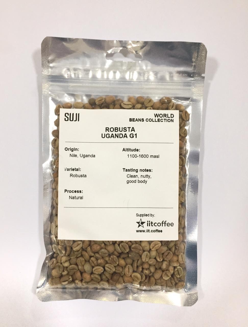 Green Bean Coffee Robusta, Uganda 125 gr