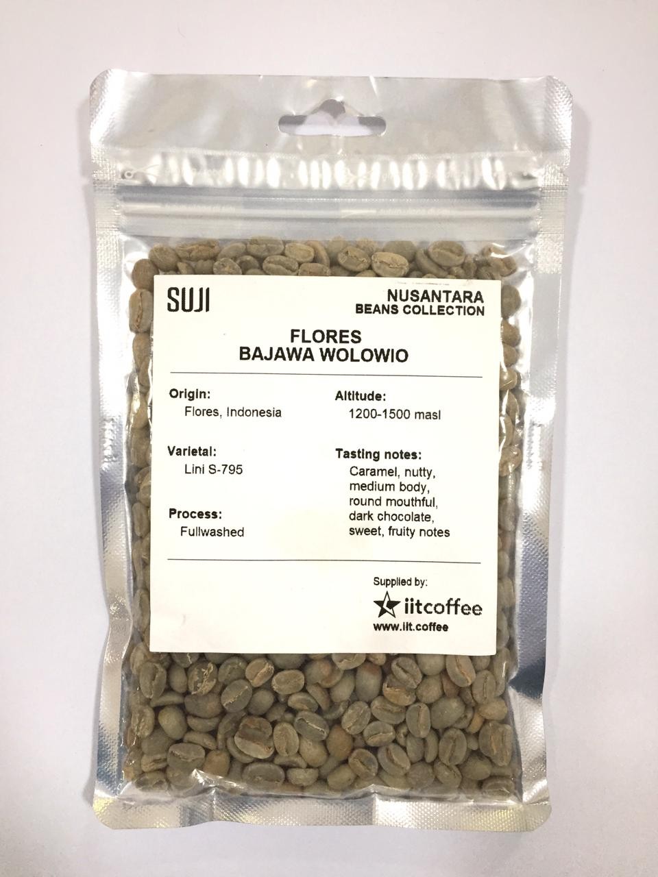 Green Bean Coffee Arabica, Flores, Bajawa Wolowio 125 gr