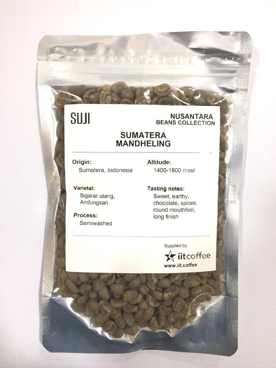 Green Bean Coffee Arabica, Sumatera, Mandheling 125 gr