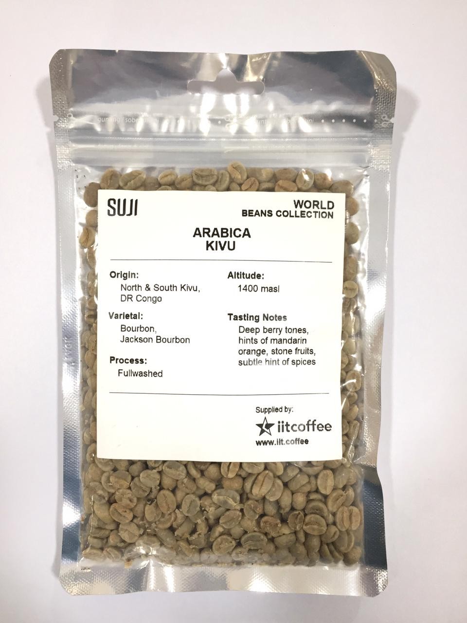Green Bean Coffee Arabica, Congo, Kivu 125 gr
