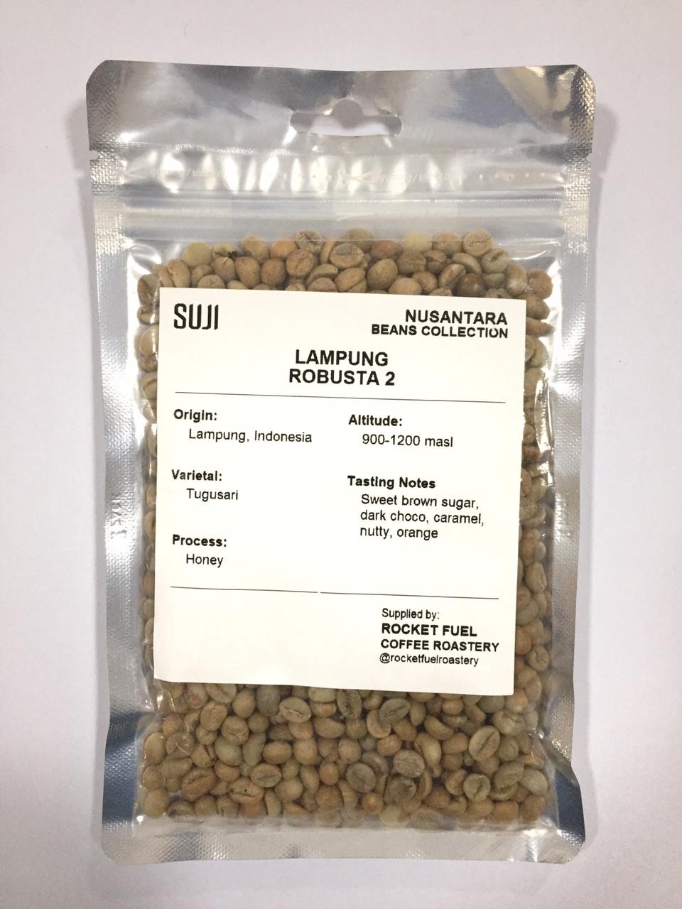 Green Bean Coffee Robusta, Sumatera, Lampung Honey 125 gr