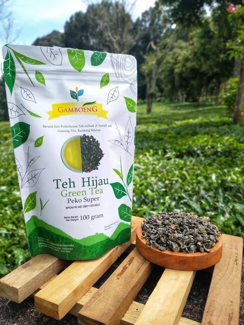 Green Tea Peko Super Pouch 100 gr, Gamboeng