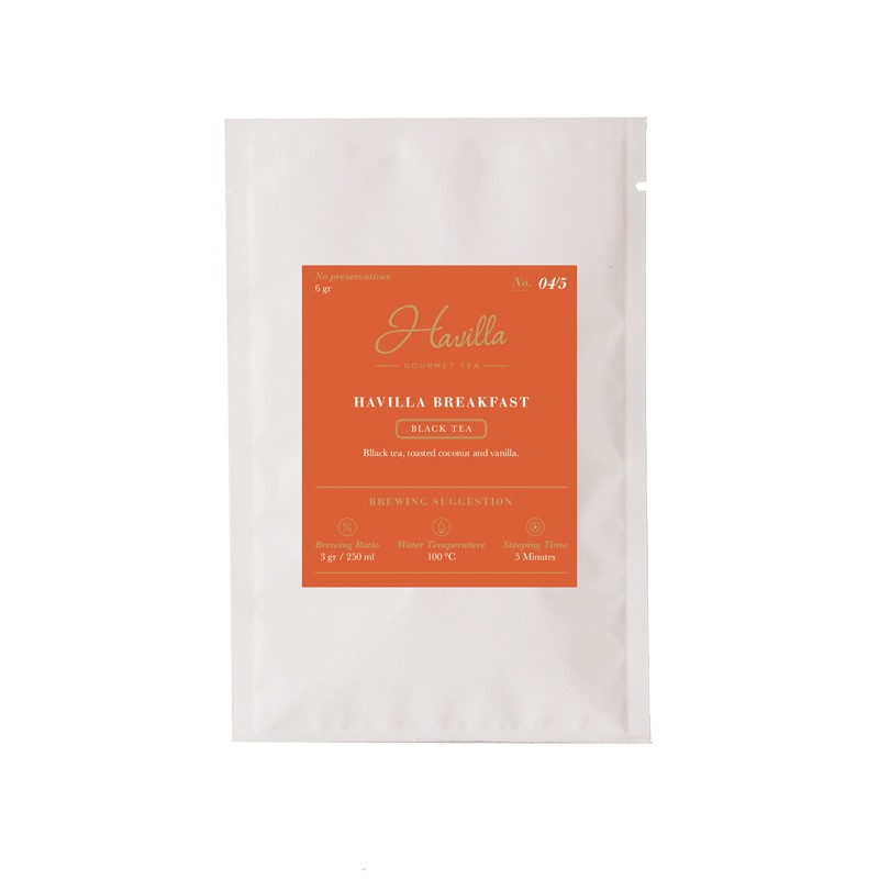 Havilla Breakfast Pouch 6 gr, Havilla Tea, Black Tea