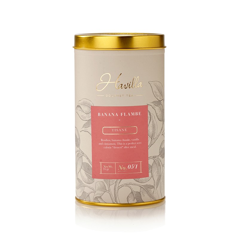 Banana Flambe Tin 35 gr, Havilla Tea, Tisane