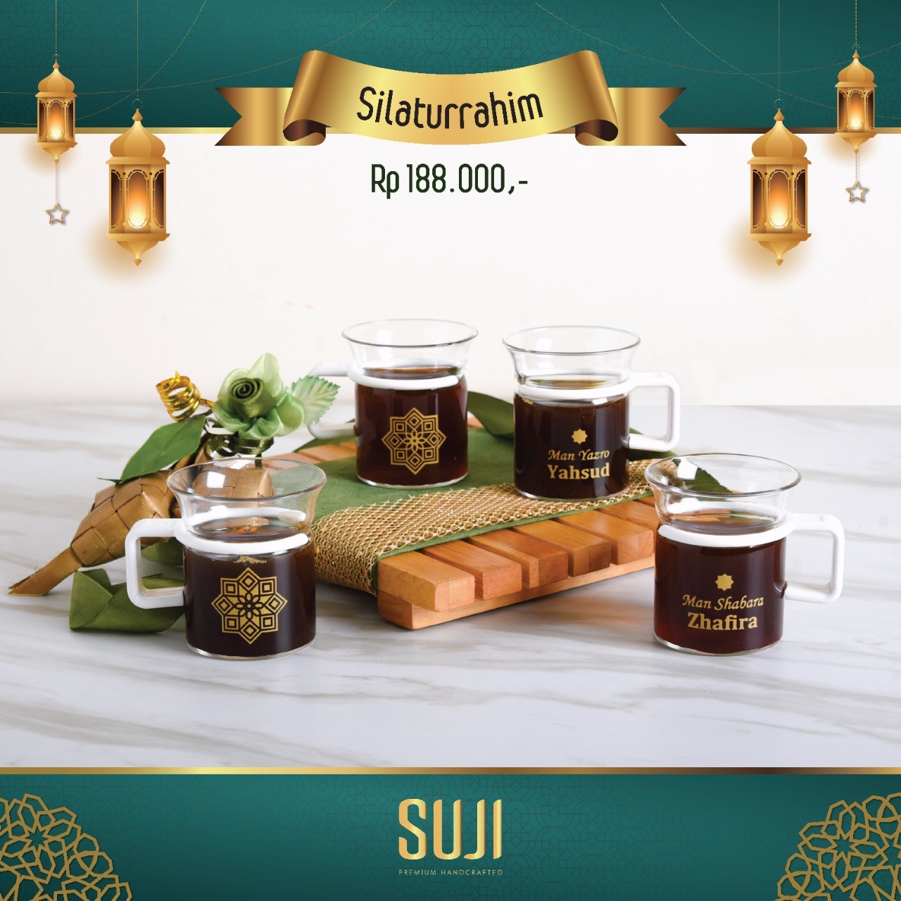 Mug 60, Gagang Plastik, Edisi Arabic Wise Quote Set